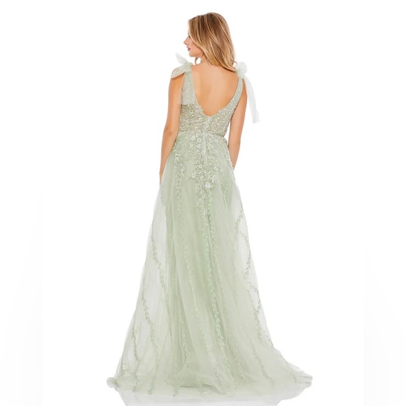 Mac Duggal Mint Embellished Maxi Gown - Picture 3 of 4